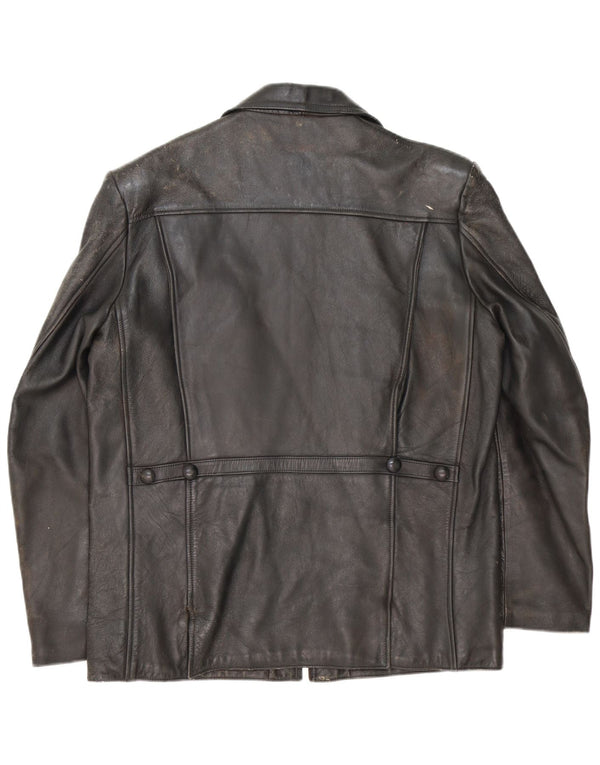 Vintage Herren Lederjacke UK 40 Large Schwarz