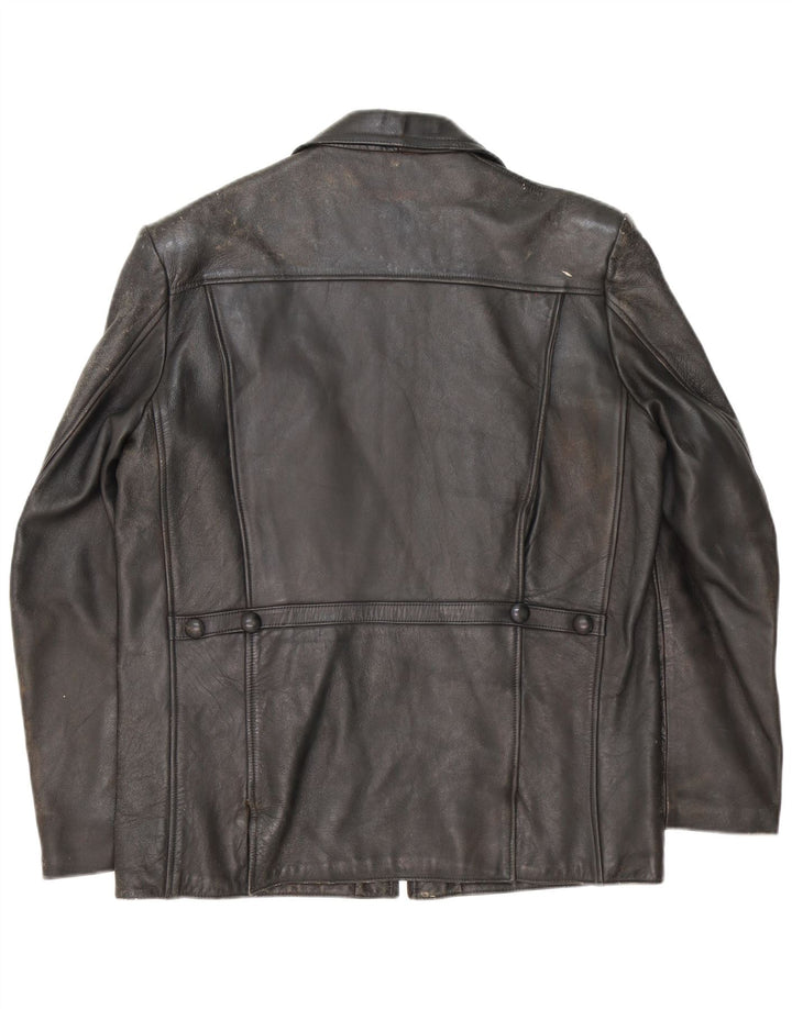 Vintage Herren Lederjacke UK 40 Large Schwarz