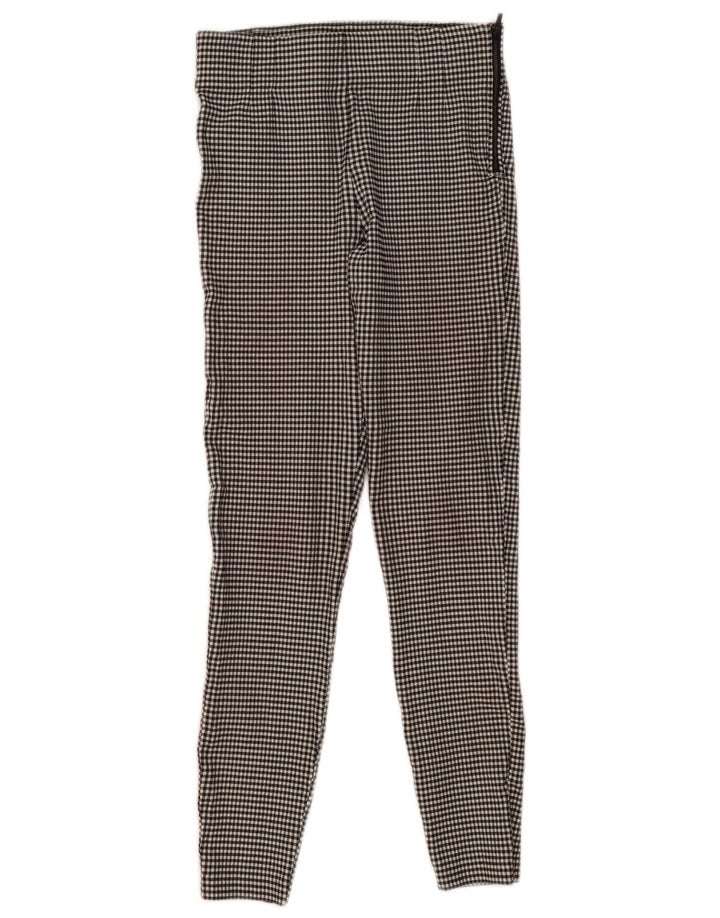 ZARA Womens Skinny Trousers Medium W28 L29 Black Gingham