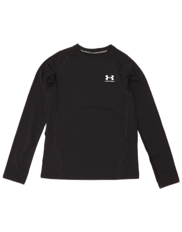 Under Armour Jungen Heat Gear Top Langarm 9–10 Jahre Medium Schwarz