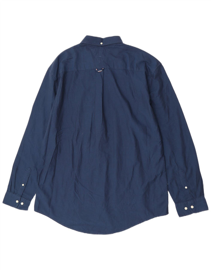Tommy Hilfiger Herren Custom Fit Hemd 2XL Marineblau Baumwolle