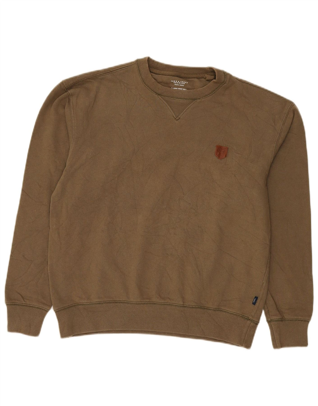 JACK & JONES Herren-Sweatshirt-Pullover, mittlere Khaki-Baumwolle