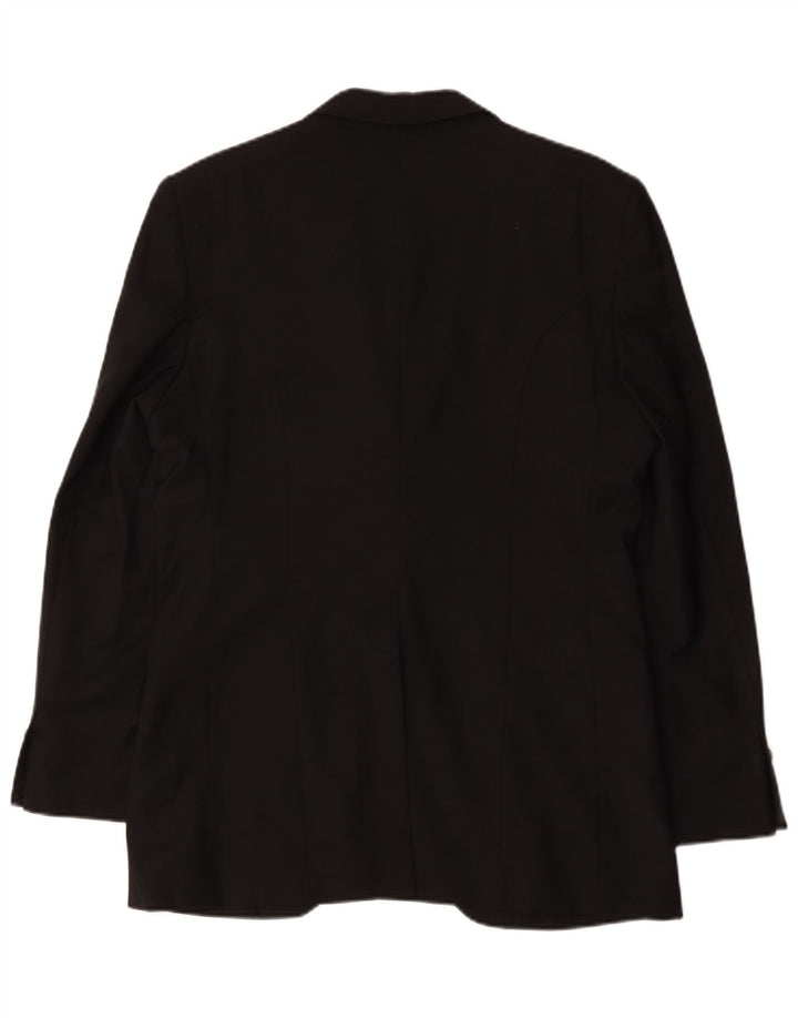 Zara Herren-Blazerjacke mit 2 Knöpfen, EU 50, mittelschwarze Wolle