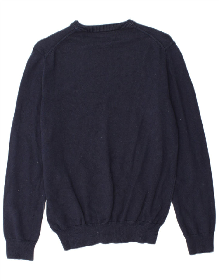 Crew Clothing Herren-Pullover mit Rundhalsausschnitt, mittlere Marineblau-Baumwolle