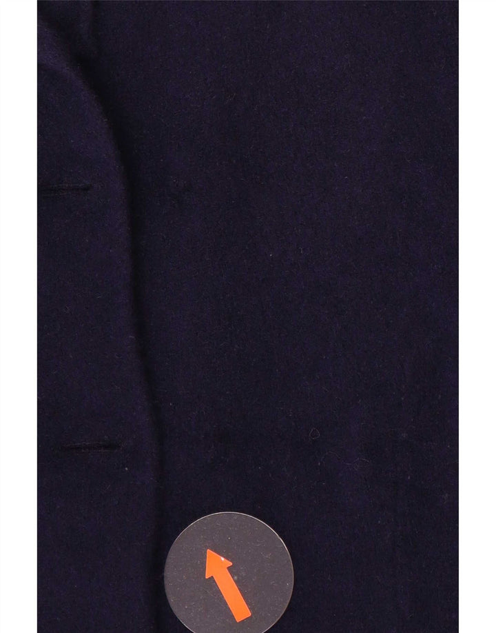 Zara Damen Blazer Jacke UK 14 Mittel Marineblau Wolle