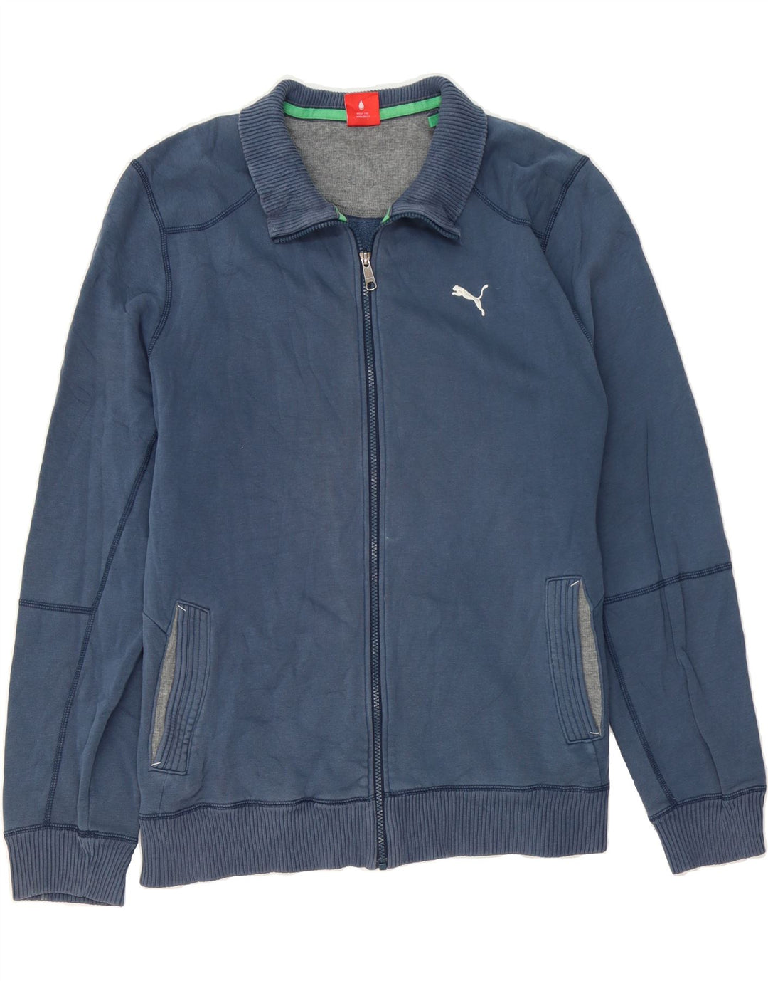PUMA Womens Tracksuit Top Jacket UK 18 XL Blue Cotton Vintage Puma and Second-Hand Puma from Messina Hembry 