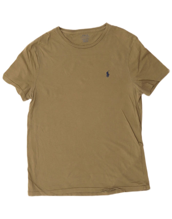 Polo Ralph Lauren Custom Slim Fit T-Shirt-Oberteil für Herren, groß, Khaki, Baumwolle