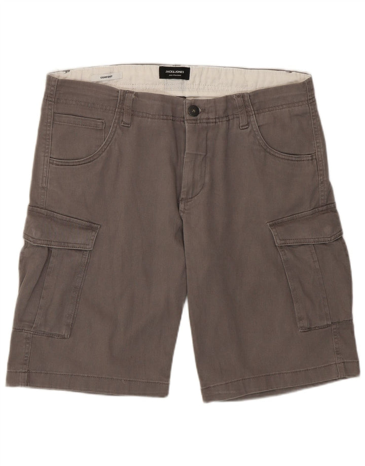 Jack & Jones Herren Cargo-Shorts, Größe L, W36, Grau, Baumwolle