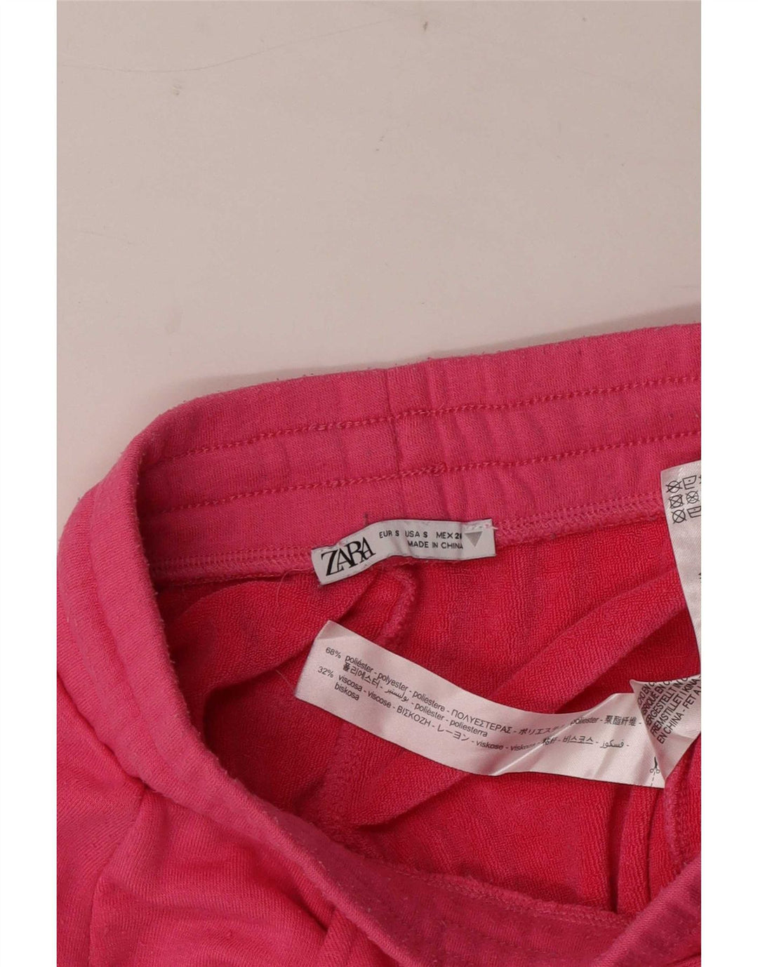Zara Damen Sportshorts UK 8 Small Rosa Polyester