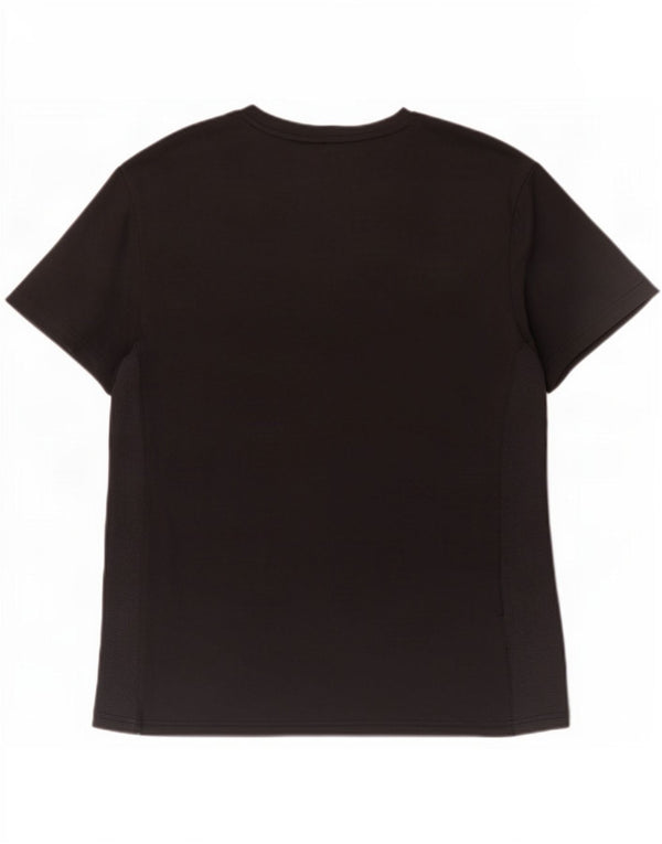 Calvin Klein Damen Body Fit T-Shirt Top Large Schwarz Baumwolle