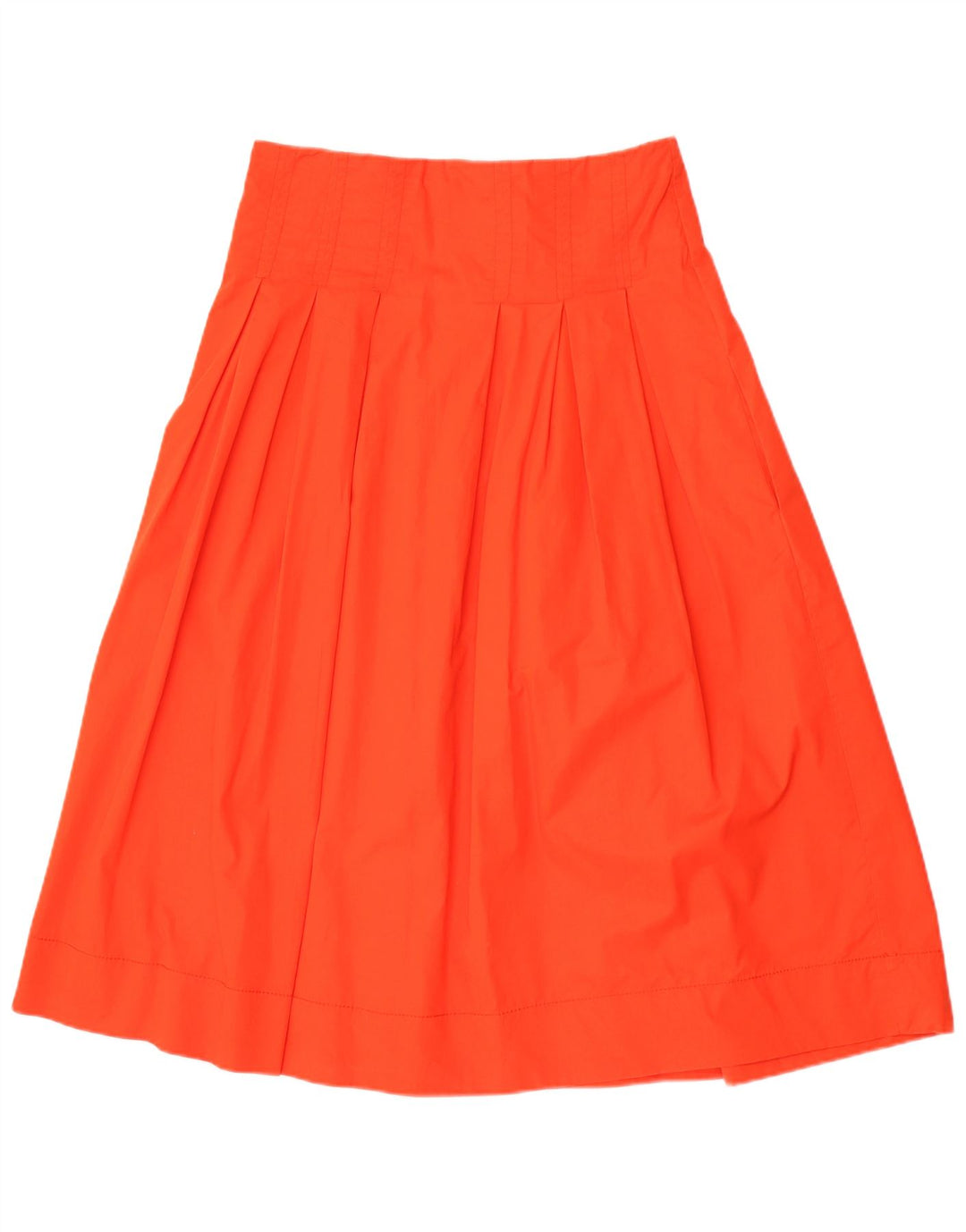 Zara Damen A-Linien-Rock, Größe L, W30, Orange, Baumwolle