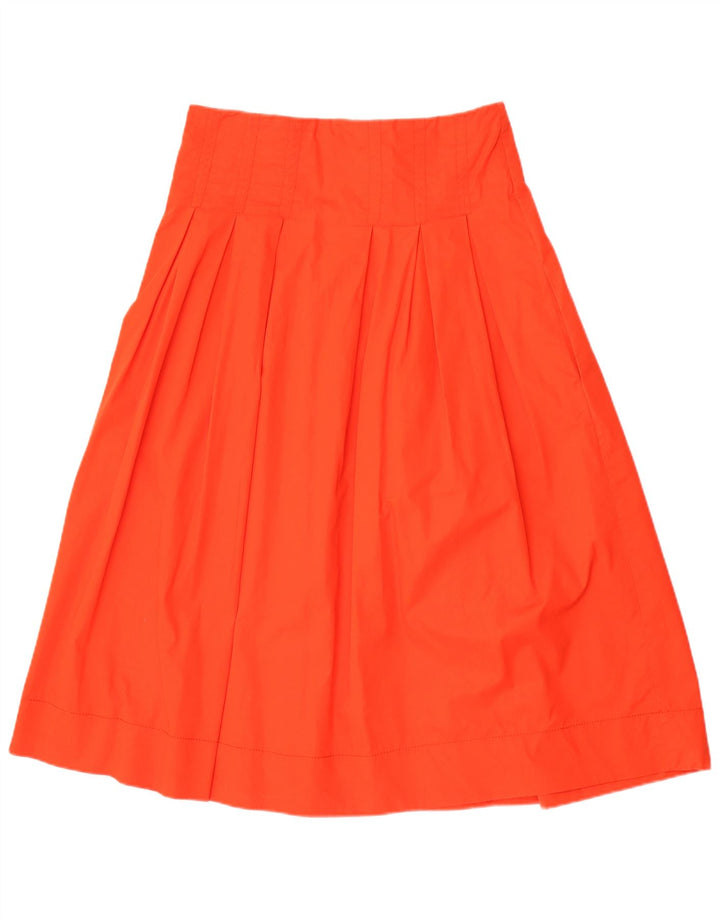 Zara Damen A-Linien-Rock, Größe L, W30, Orange, Baumwolle