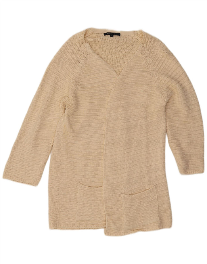 French Connection Damen-Longline-Strickjacke, Gr. 10, Größe S, gebrochenes Weiß