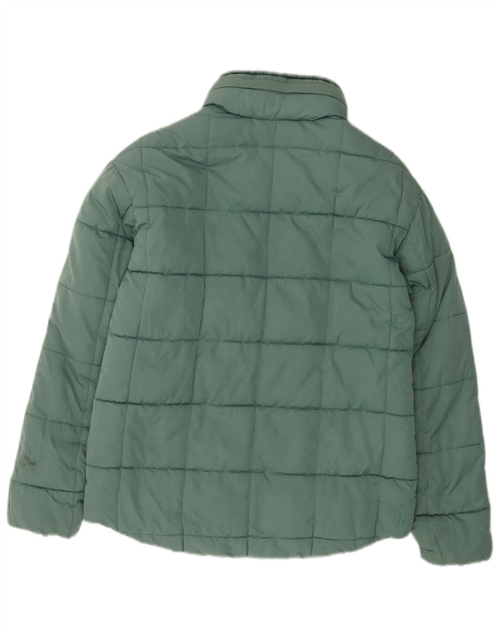 FAT FACE Damen Übergroße wattierte Jacke UK 6 XS Grün Polyester