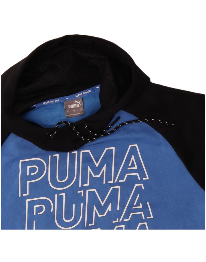 PUMA Herren Graphic Hoodie Pullover Small Blue Colourblock