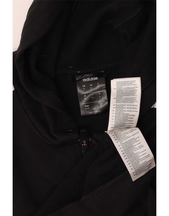Adidas Herren Zip Hoodie Pullover XL Schwarz Polyester
