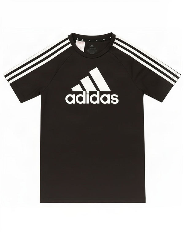 Adidas Jungen Aeroready Graphic T-Shirt Top 13-14 Jahre Schwarzes Polyester