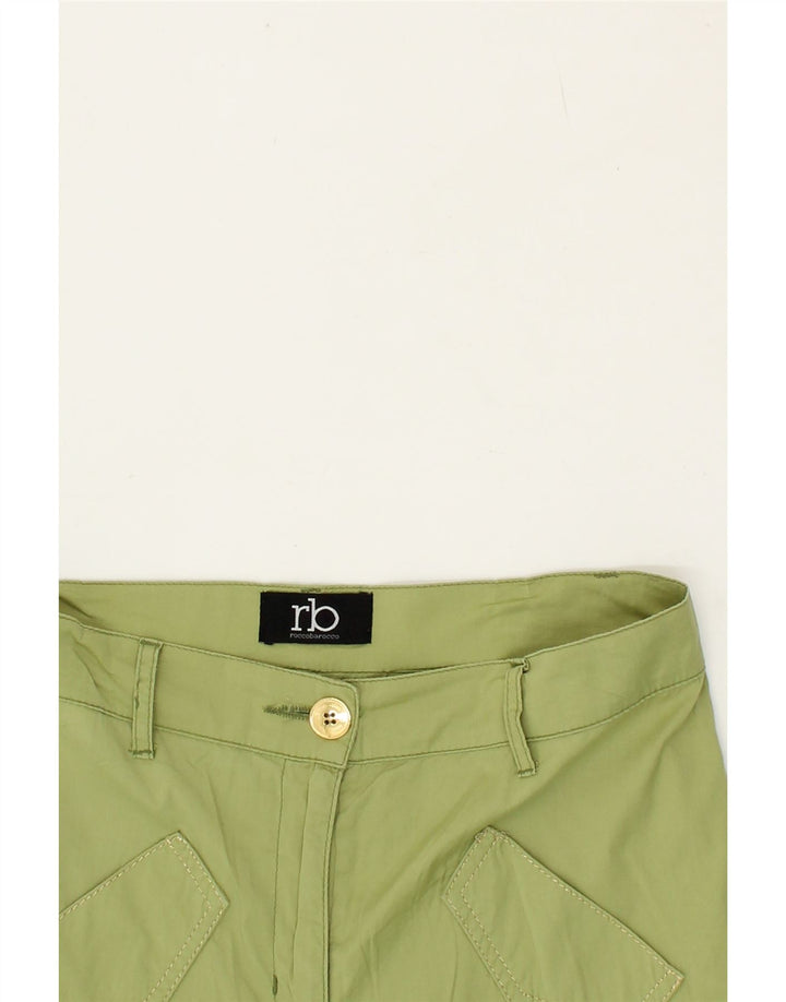 ROCCOBAROCCO Womens Bermuda Shorts W28 Medium  Green Cotton Vintage Roccobarocco and Second-Hand Roccobarocco from Messina Hembry 
