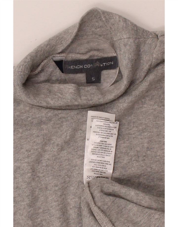 FRENCH CONNECTION Womens Top Long Sleeve UK 8 Small Grey Cotton Vintage French Connection and Second-Hand French Connection from Messina Hembry 