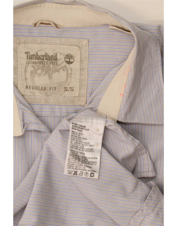 Timberland Herrenhemd XL Blue Cotton Classic