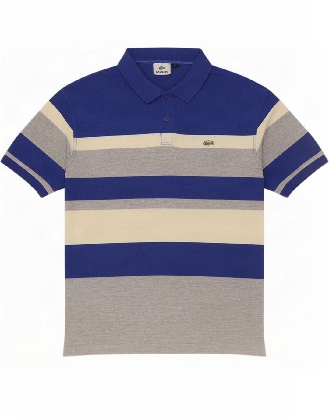 Lacoste Herren-Poloshirt XL, mehrfarbig, gestreift, Polyester