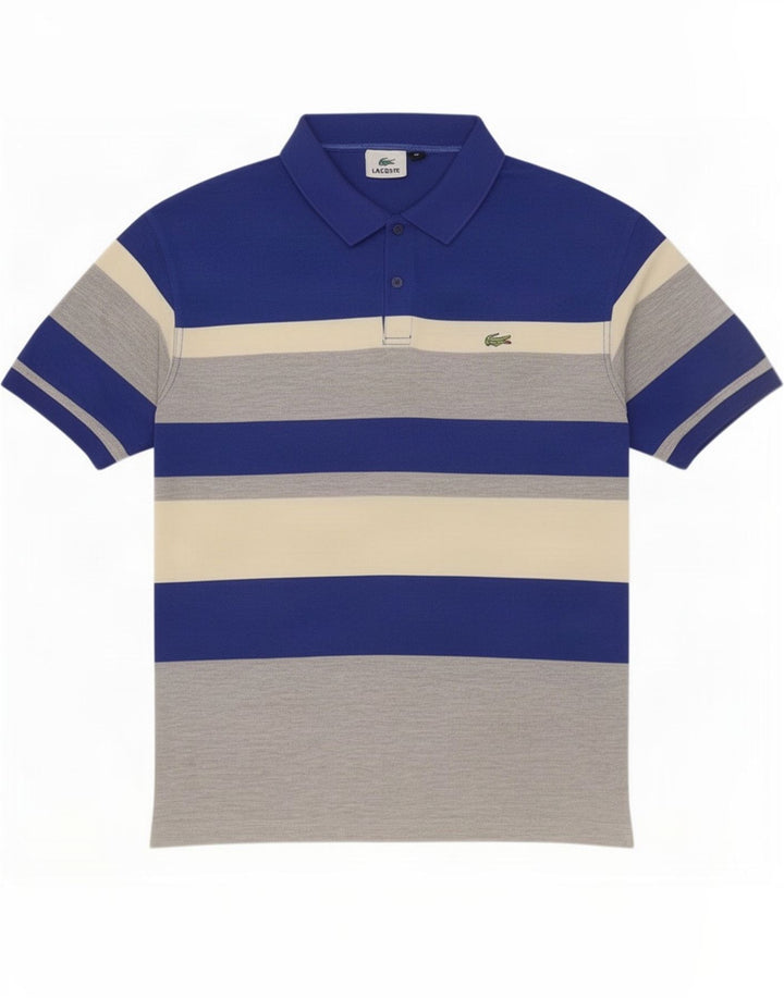 Lacoste Herren-Poloshirt XL, mehrfarbig, gestreift, Polyester
