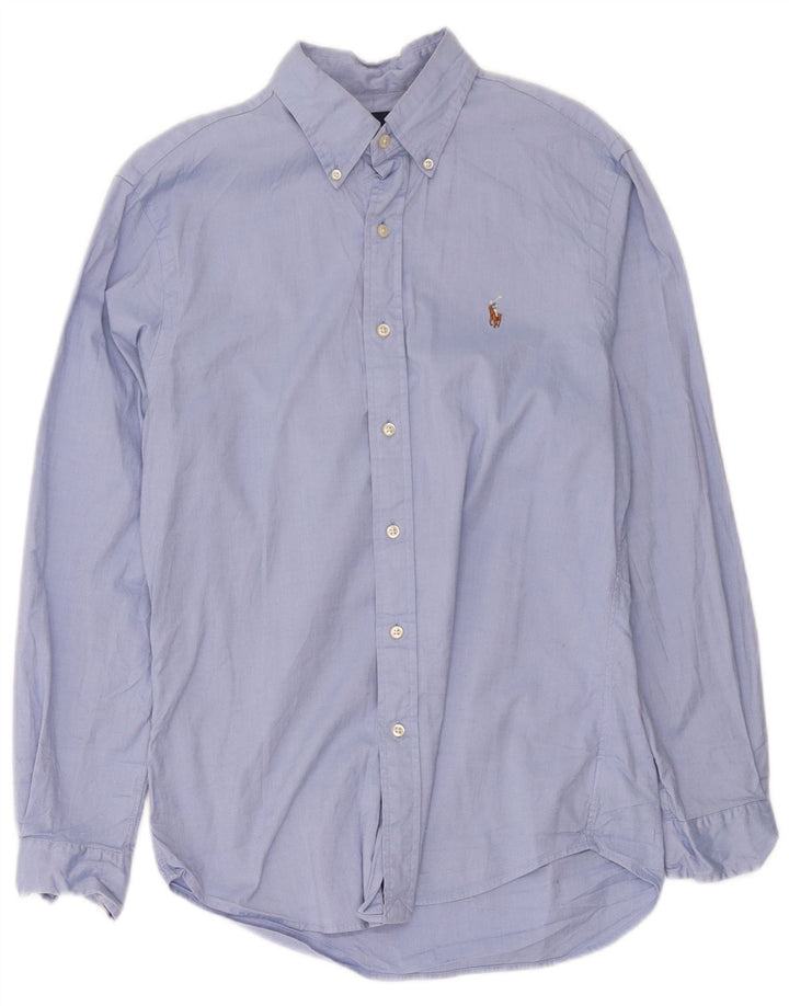 Ralph Lauren Herren-Slim-Fit-Hemd aus mittelblauer Baumwolle
