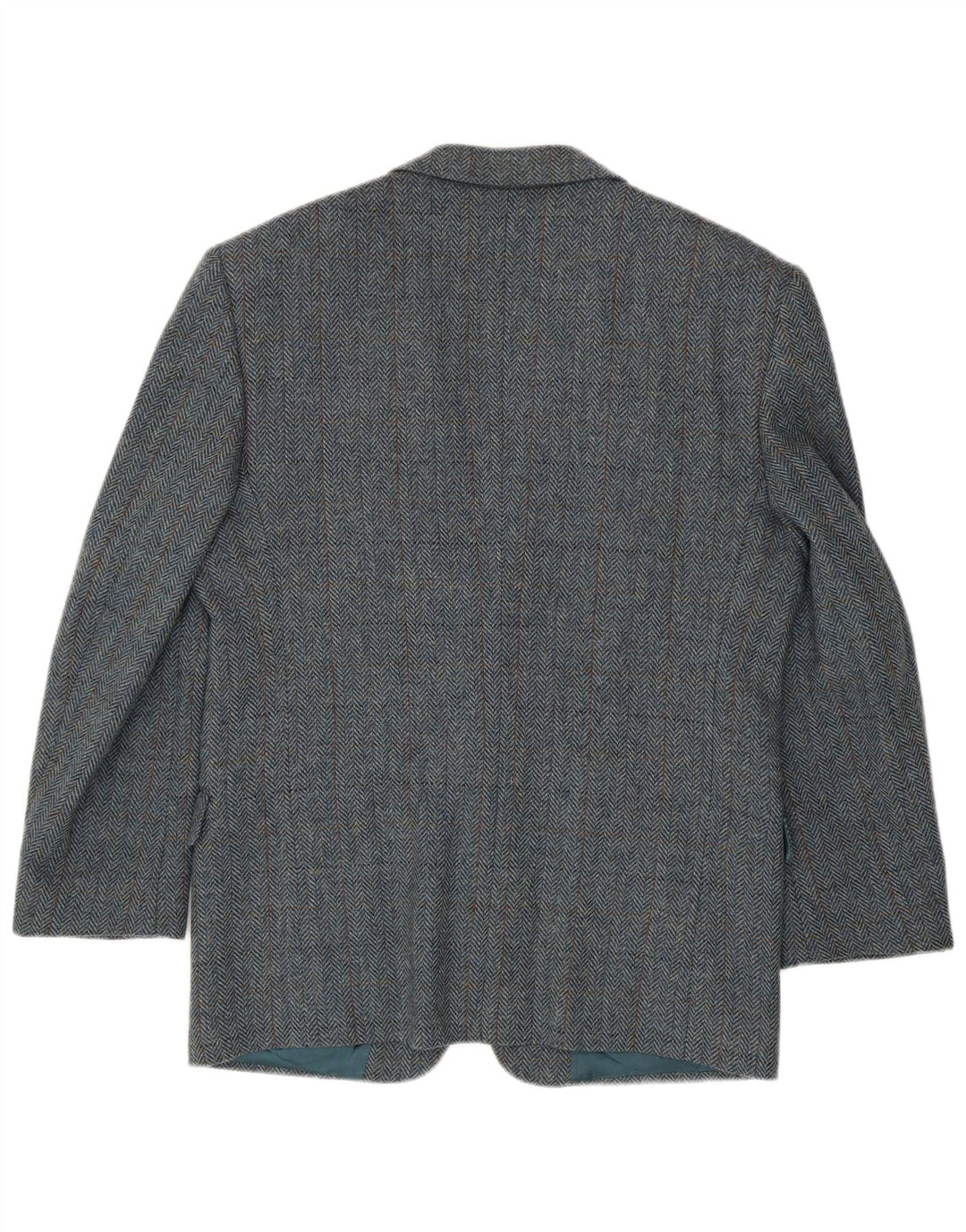 San Remo Herren-Blazer mit 2 Knöpfen, IT 50, großes blaues Fischgrätenmuster