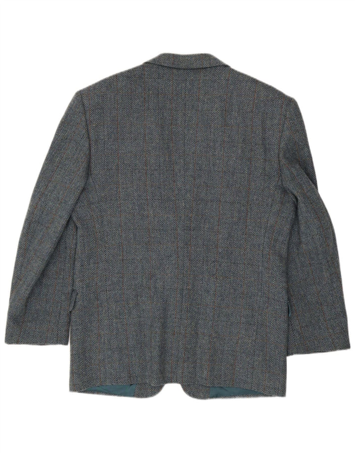 San Remo Herren-Blazer mit 2 Knöpfen, IT 50, großes blaues Fischgrätenmuster