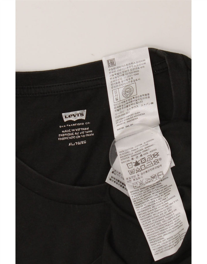 Levi's Herren-T-Shirt mit Grafik, XL, schwarze Baumwolle