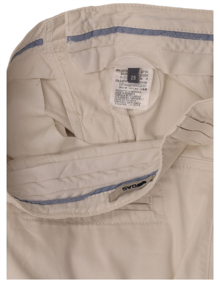 Gas Herren Chinoshorts W29 Mittelweiße Baumwolle