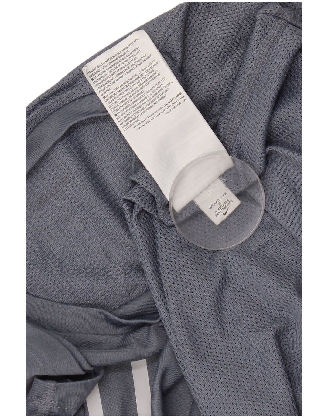 Nike Herren-Lauf-T-Shirt mit Grafik, Größe S, graues Farbblock-Polyester
