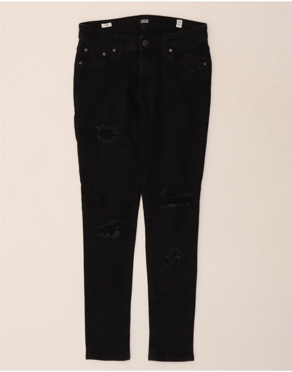 Jack & Jones Jungen Liam Distressed Skinny Jeans 13–14 Jahre W28 L28 Schwarz