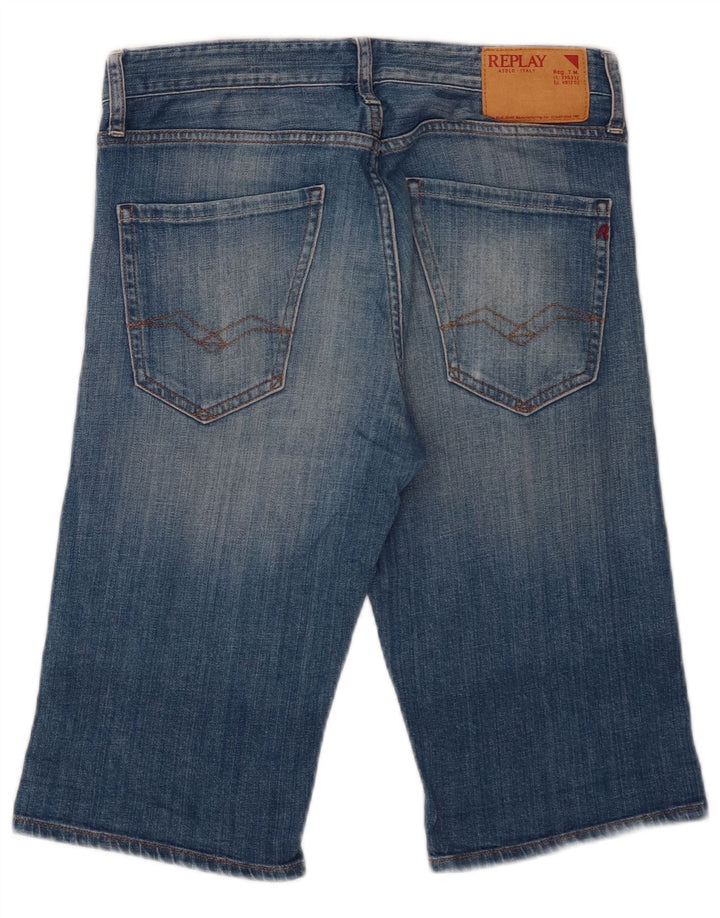 Replay Herren-Jeansshorts W30 mittelblaue Baumwolle