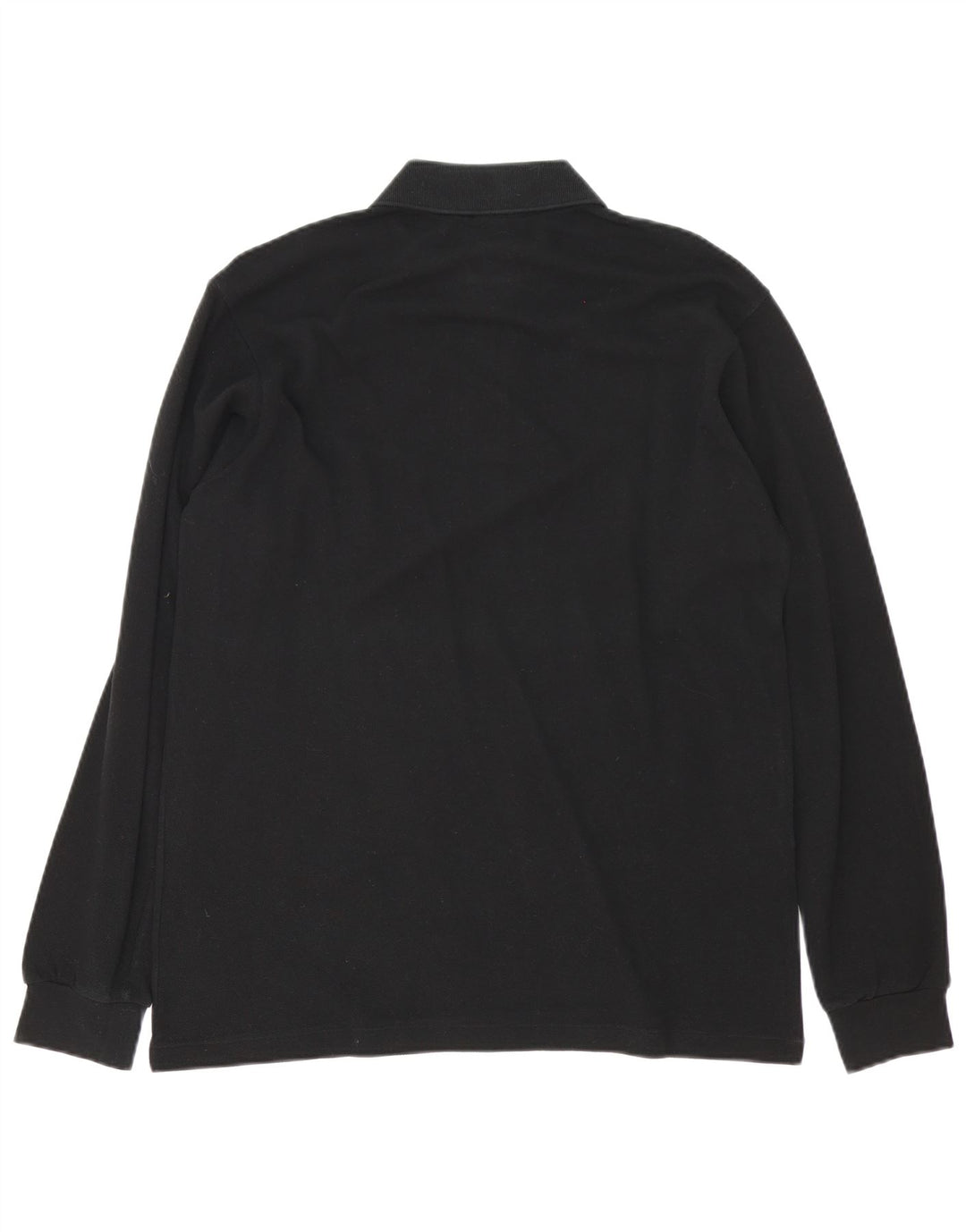Lacoste Herren-Langarm-Poloshirt, Größe 4, mittelgroß, schwarze Baumwolle