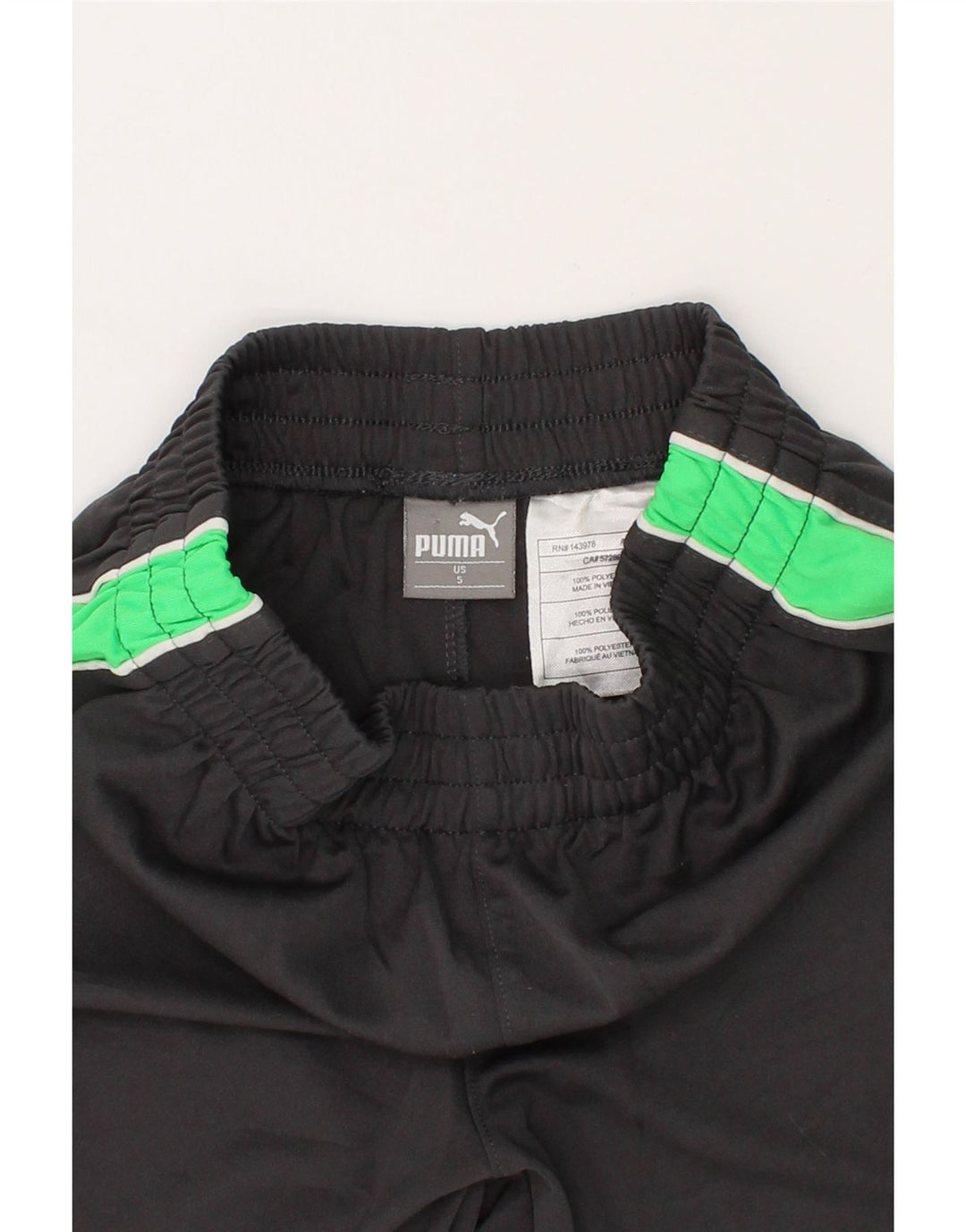 PUMA Boys Sport Shorts 4-5 Years Black Colourblock Polyester Vintage Puma and Second-Hand Puma from Messina Hembry 