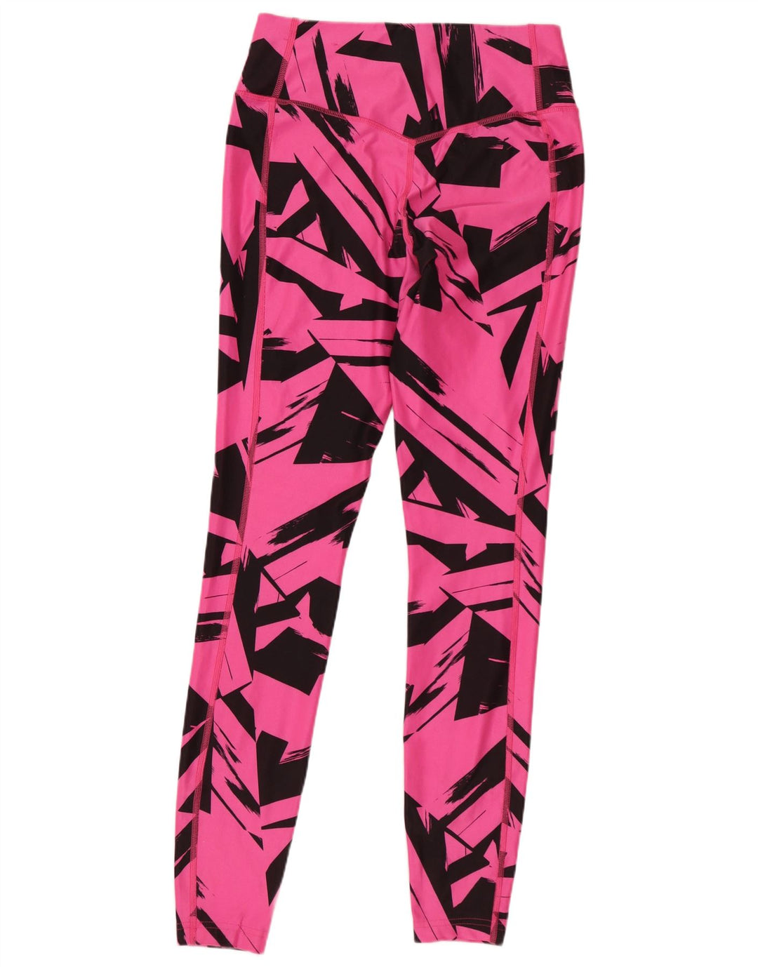 NIKE Womens Dri Fit Leggings UK 10 Small Pink Geometrisch Polyester