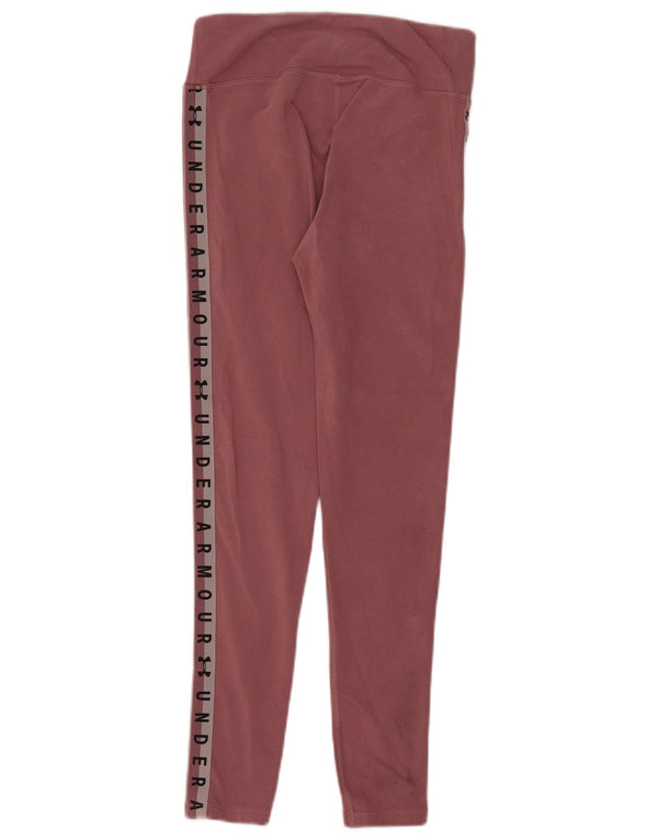 Under Armour Damen Heat Gear Leggings UK 10 Small Rosa Farbblock