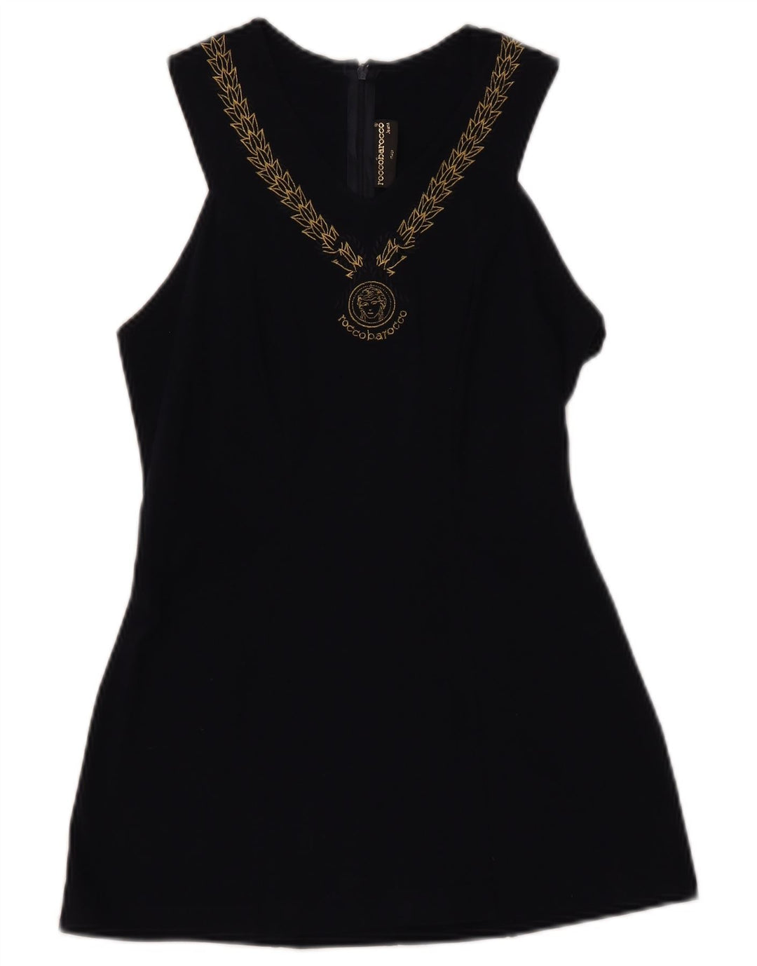 ROCCOBAROCCO Damen ärmelloses Blusenoberteil IT 44 Medium Navy Blue Floral