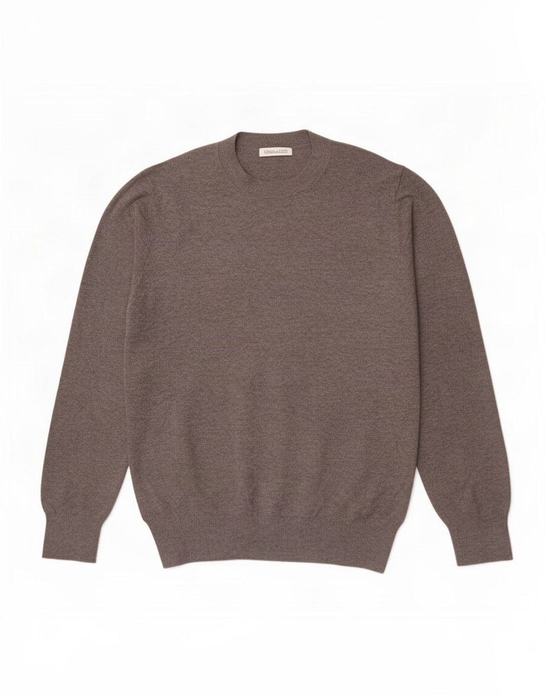 Zara Herren-Pullover mit Rundhalsausschnitt, mittelgraues Acryl