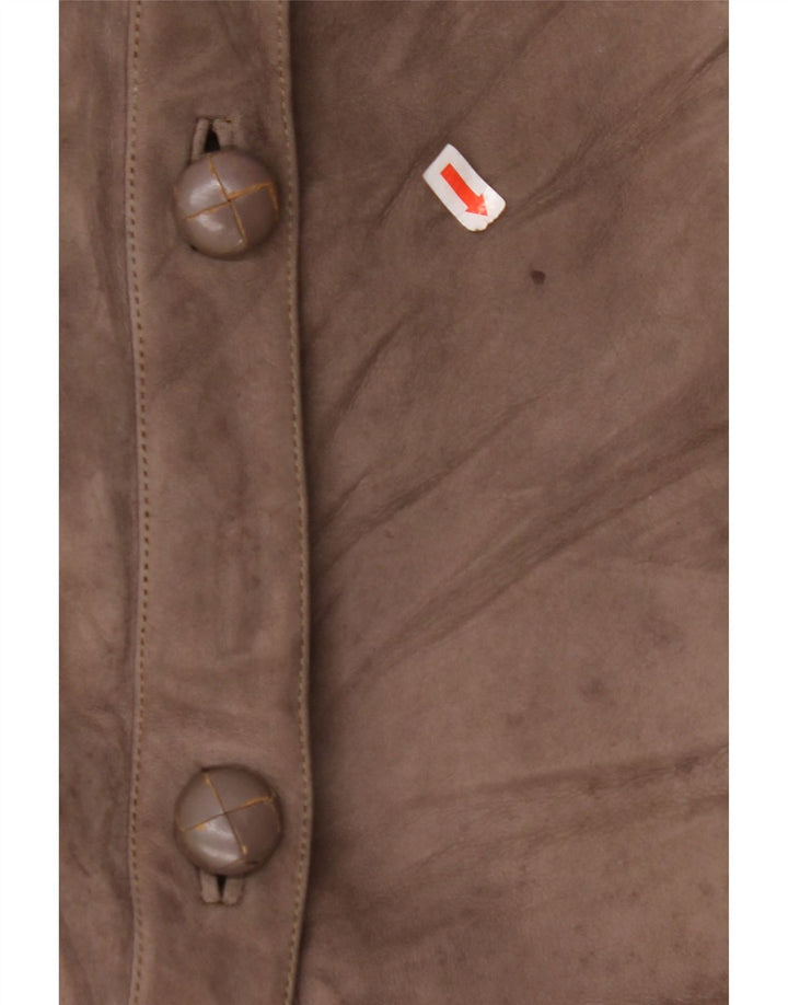 VINTAGE Damen Lammfellmantel UK 14 Large Beige