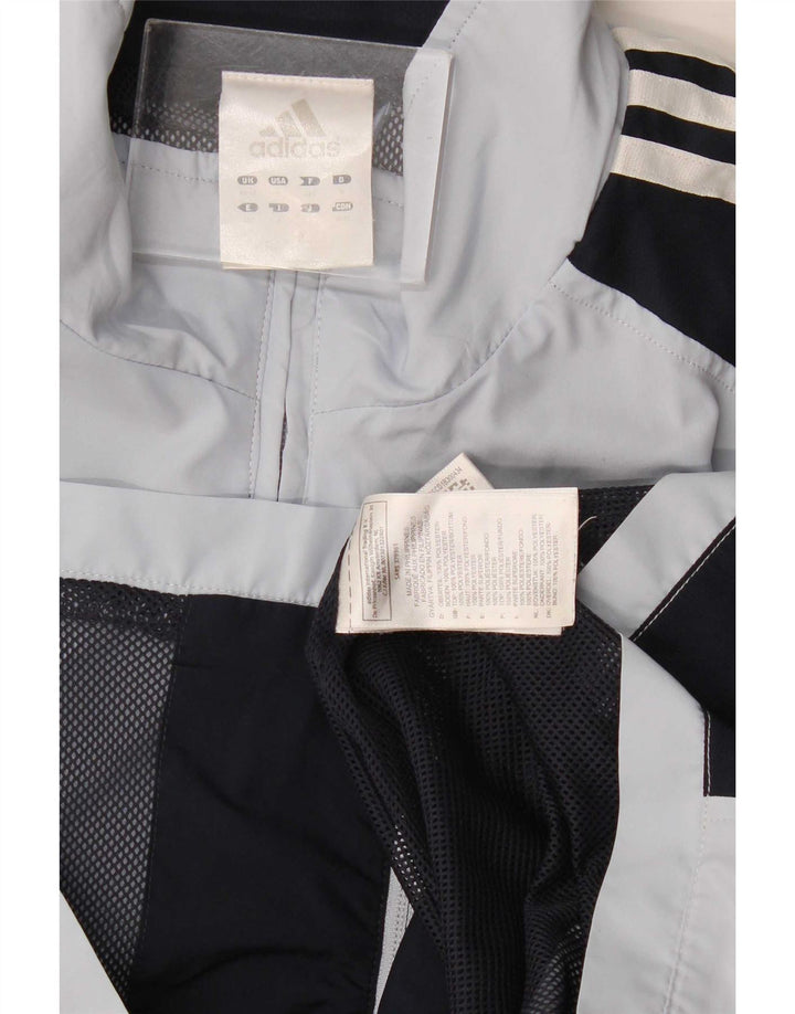 Adidas Herren-Trainingsjacke, mittelblau, Farbblock-Polyester