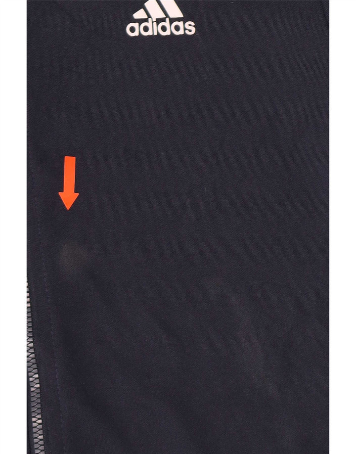 Adidas Herren-Trainingsanzug-Top-Jacke aus mittelmarineblauem Polyester