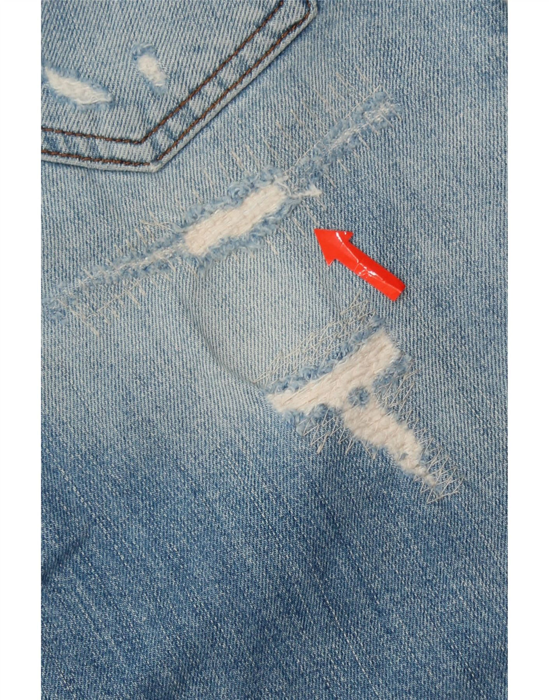 ZARA Womens Distressed Slim Jeans EU 36 XS W26 L27 Blue Vintage Zara and Second-Hand Zara from Messina Hembry 