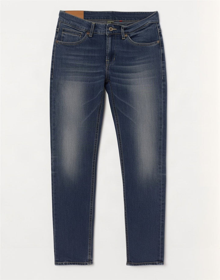 Dondup Damen Slim Jeans W33 L32 Blaue Baumwolle