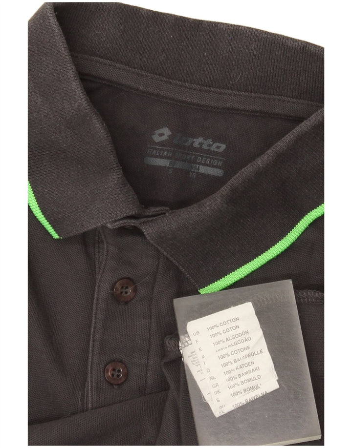 Lotto Herren-Poloshirt, klein, graue Baumwolle