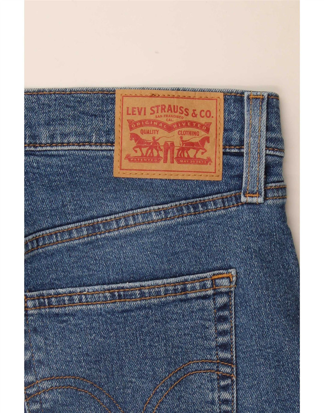 Levi's Damen High Rise Tapered Jeans W32 L29 Blau