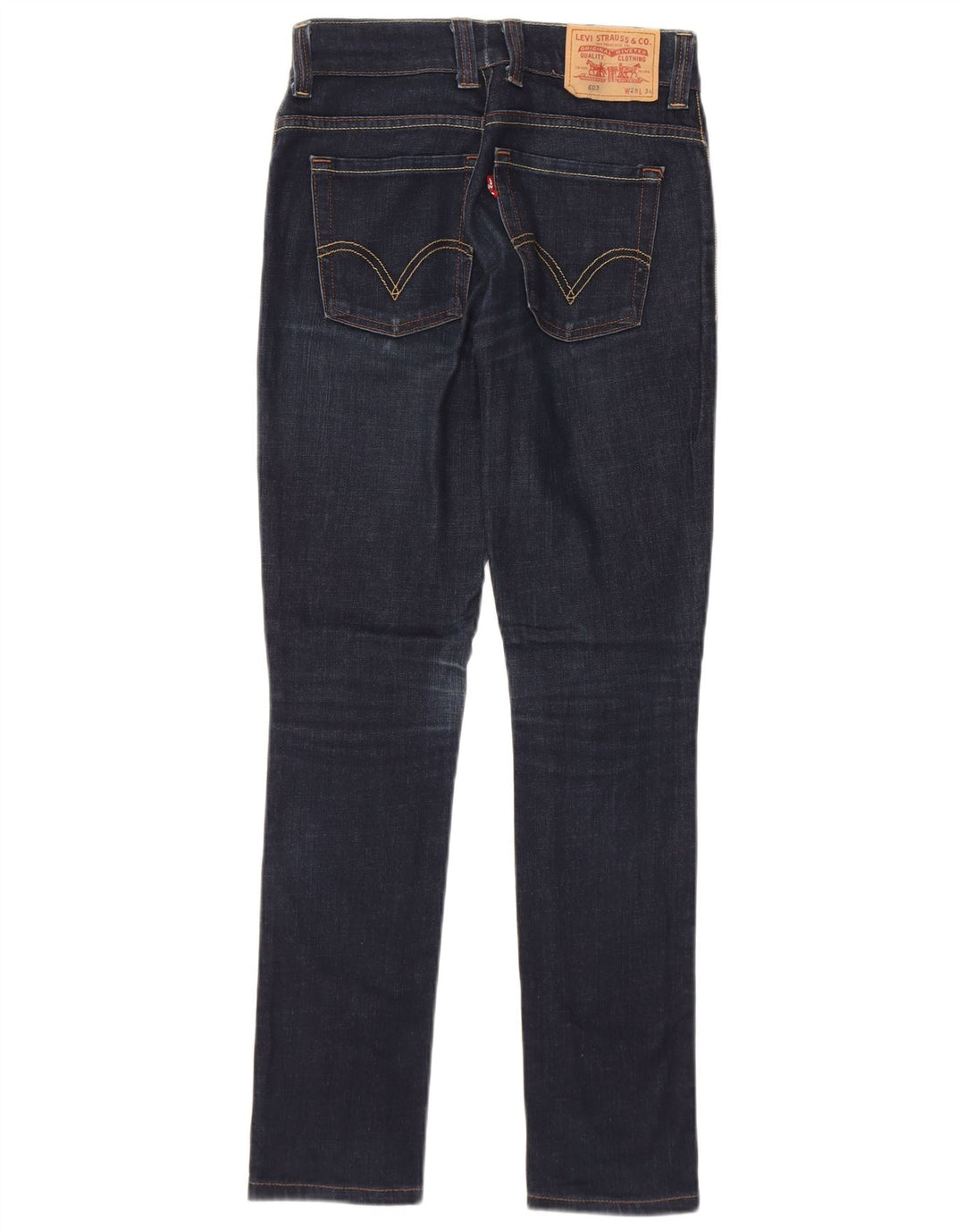 LEVI'S Womens 603 Slim Jeans W28 L34 Navy Blue