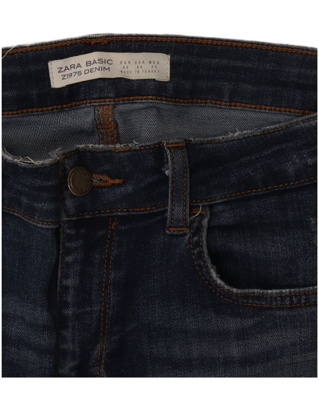 Zara Damen Distressed Skinny Jeans EU 40 Medium W30 L29 Blau