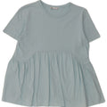 Zara Damen Blusentop UK 12 Mittelblaue Baumwolle